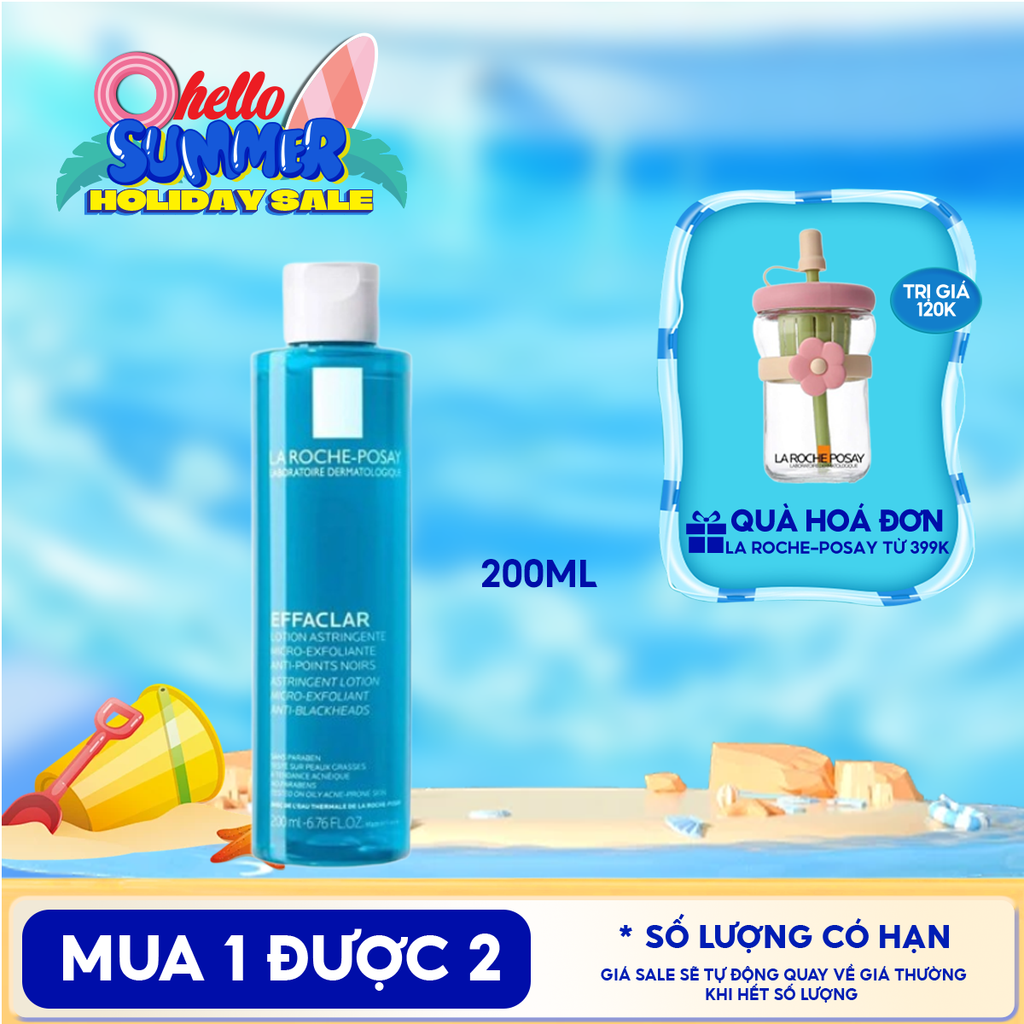 Nước Cân Bằng Cho Da Dầu La Roche-Posay Effaclar Lotion Astringente 200ml
