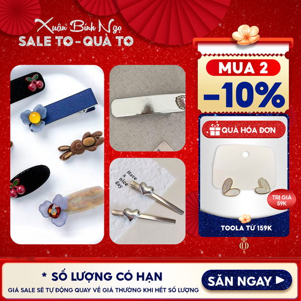  [NHẬP KHẨU] Kẹp Tóc Mái Xinh Xắn, Nhiều Kiểu Dáng, Phong Cách Hàn Quốc TOOLA 