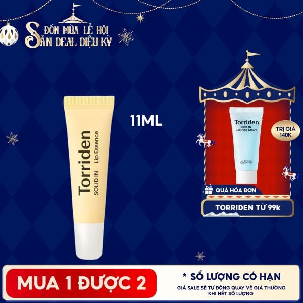  Tinh Chất Dưỡng Môi Torriden Căng Mọng, Cấp Ẩm Solid-In Lip Essence 11ml 