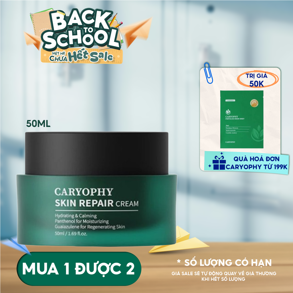 Kem Dưỡng Caryophy Cấp Ẩm, Cải Thiện Làn Da Cho Da Nhạy Cảm Skin Repair Cream 50ml