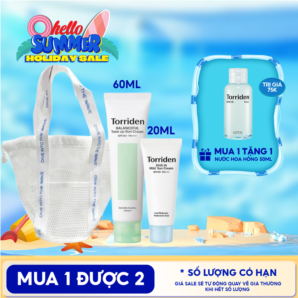 Kem Chống Nắng Torriden Nâng Tone Balanceful Cica Tone Up Sun Cream SPF 50+ PA++++