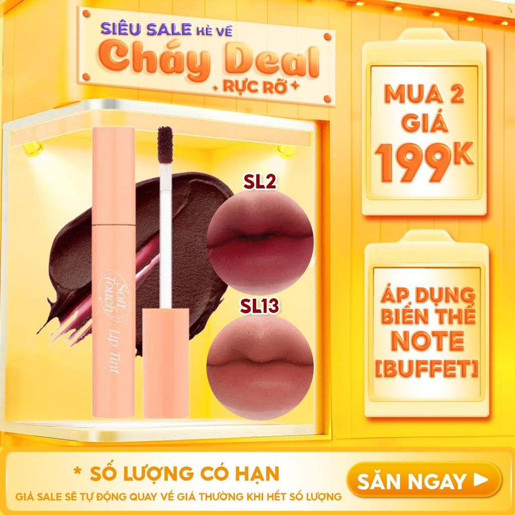 [SL1 - SL14] Son Kem Merzy Siêu Lì, Siêu Mịn Môi Soft Touch Lip Tint 3g