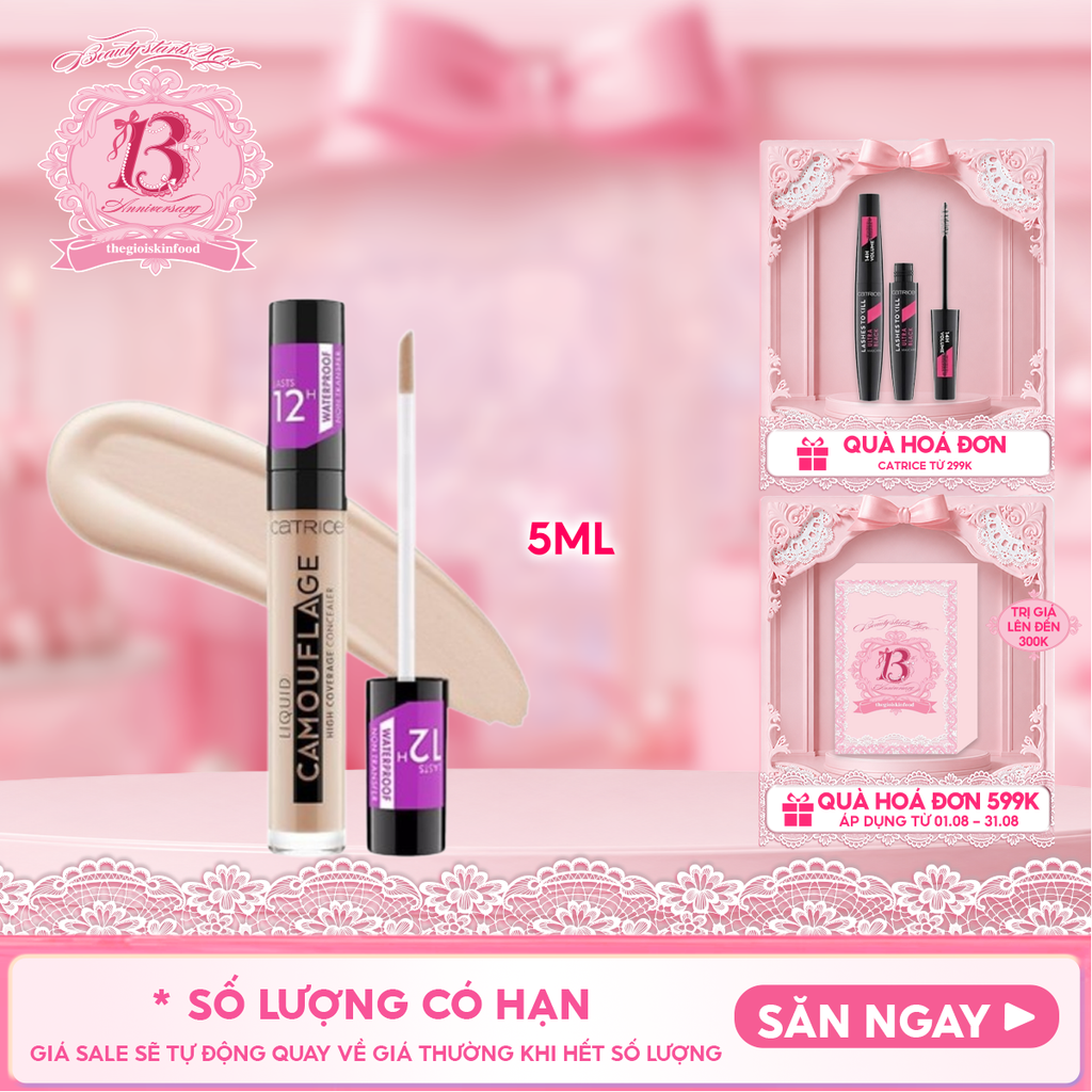Kem Che Khuyết Điểm Catrice Liquid Camouflage High Coverage Concealer 5ml