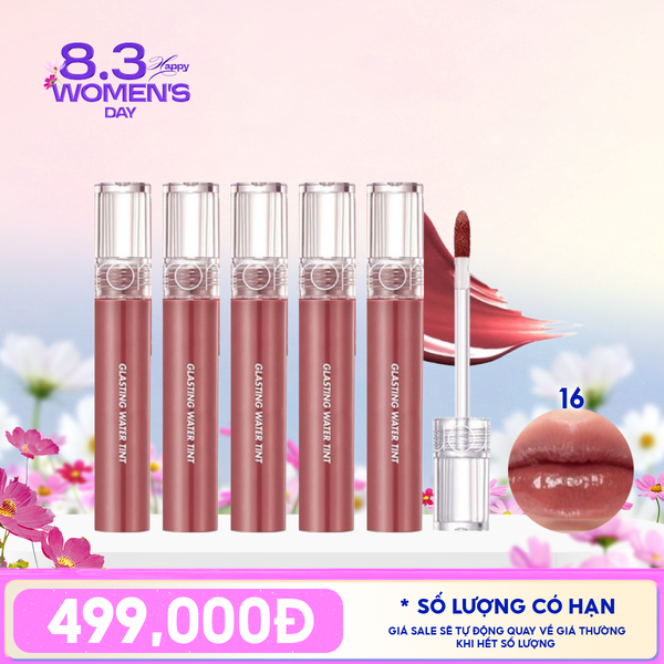  [PACK TIẾT KIỆM 35%] 5 Son Tint Nước Romand Siêu Lì, Lâu Trôi Glasting Water Tint 4g 