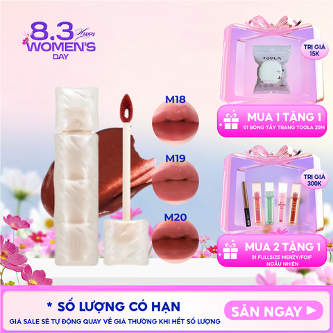 [NEW] Son Phao Kem Lì Mềm Mịn Như Bơ, Lâu Trôi Merzy Puffer Mellow Tint 3.7g