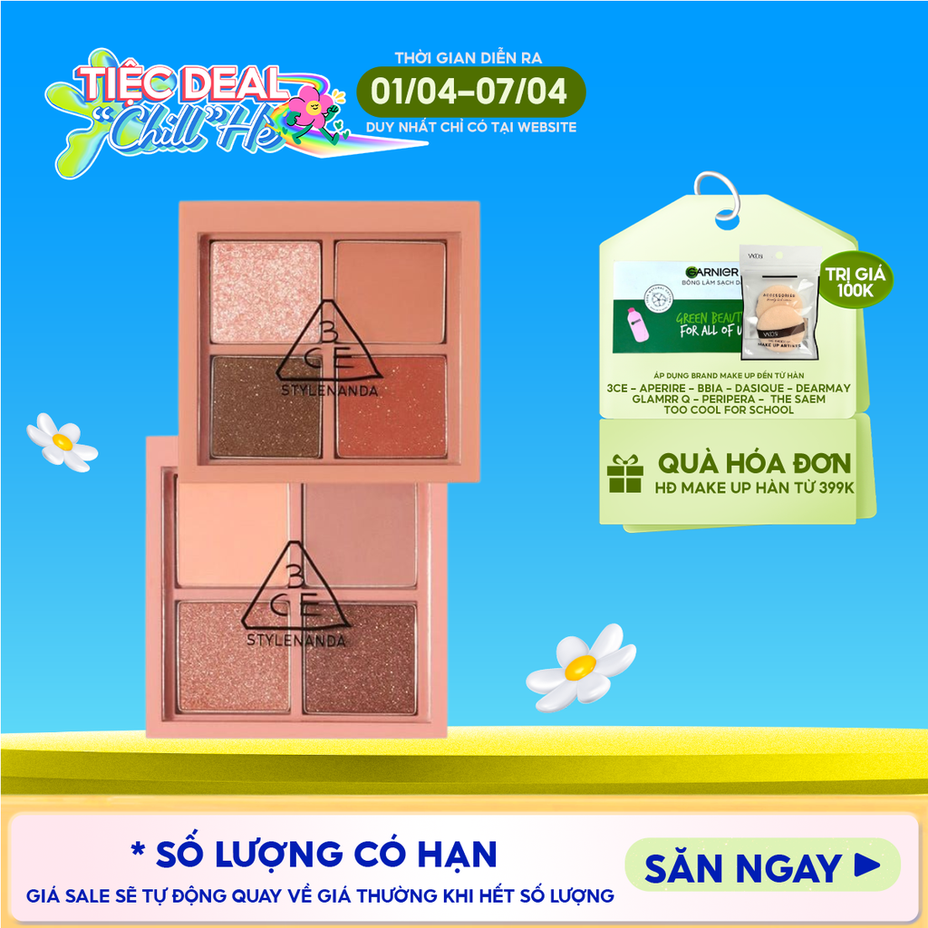 Bảng Phấn Mắt 4 Màu 3CE Mini Multi Eye Color Palette 3.2g