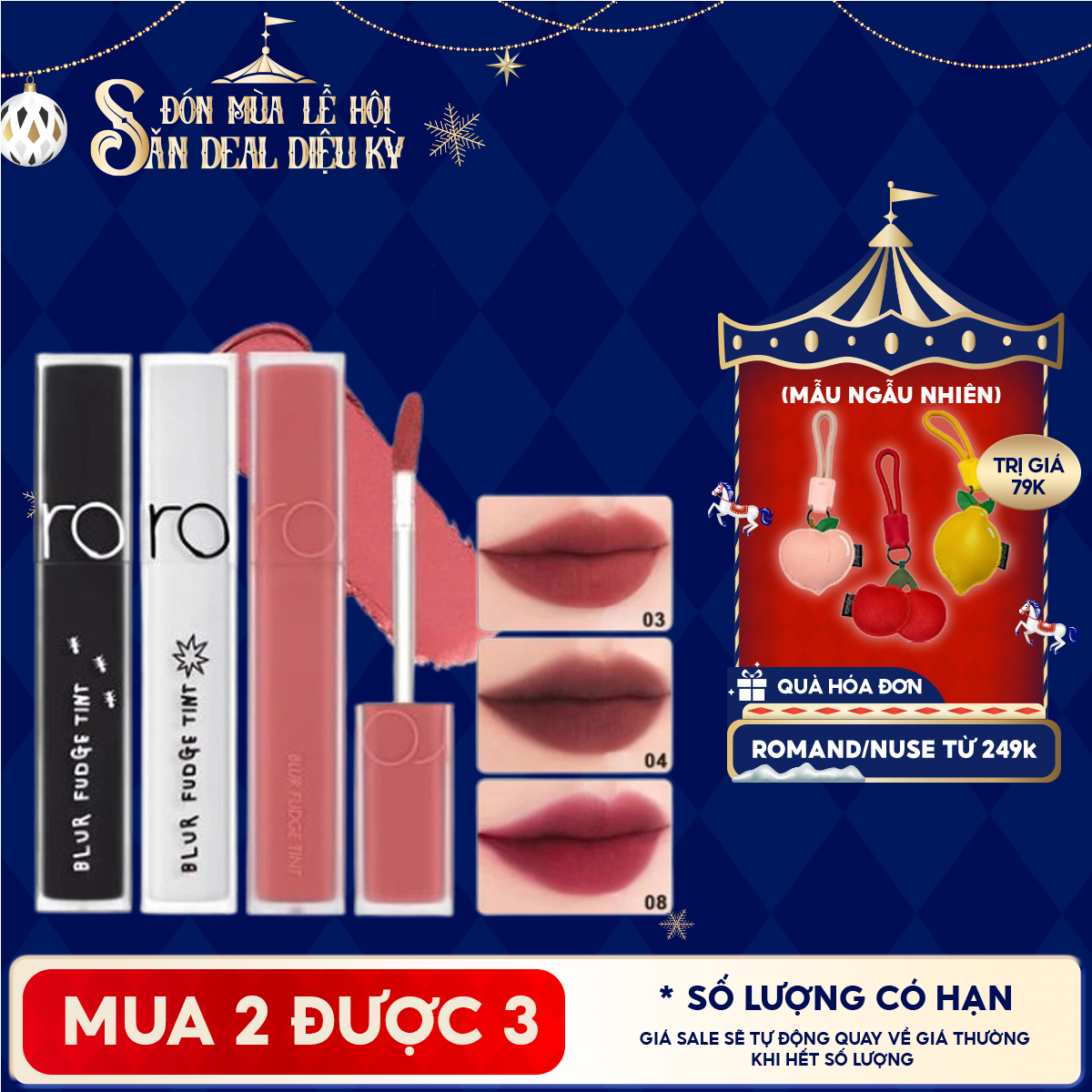 Son Kem Lì Romand Lên Màu Chuẩn, Mịn Môi Blur Fudge Tint 5g