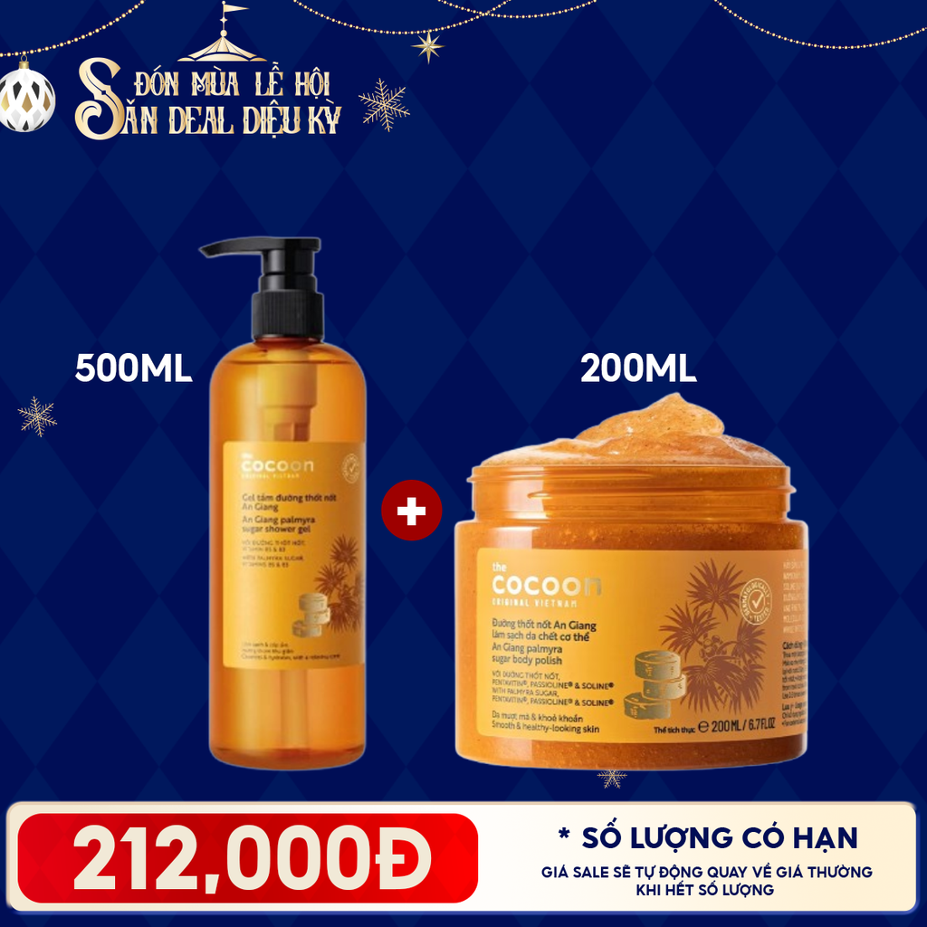 Gel Tắm Đường Thốt Nốt Cocoon An Giang Palmyra Sugar Shower Gel 500ml
