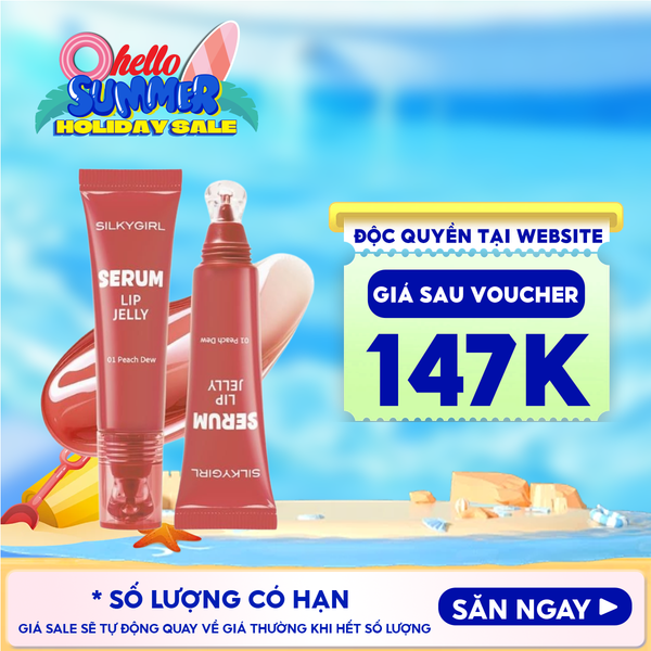  Son Tint Bóng Silkygirl Lâu Trôi, Cấp Ẩm Serum Lip Jelly 8ml 