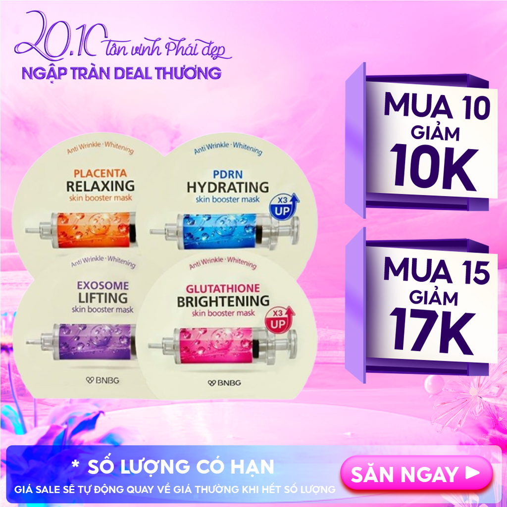 Mặt Nạ BNBG Cấp Ẩm, Hỗ Trợ Dưỡng Trắng, Phục Hồi Da Skin Booster Mask 30ml