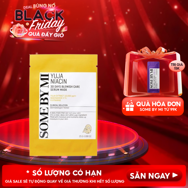  Mặt Nạ Some By Mi Hỗ Trợ Dưỡng Sáng Da Chiết Xuất Quả Thanh Yên Yuja Niacin Blemish Care Serum Mask 25g 