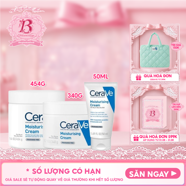  Kem Dưỡng Ẩm Cerave Dành Cho Da Khô Developed With Dermatologists Moisturising Cream 