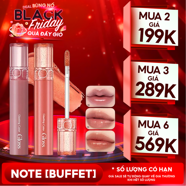  [GIÁ HỦY DIỆT][Màu 01-10][COLOR GLOSS] Son Bóng Romand Cho Môi Căng Mọng, Mềm Mịn Glasting Color Gloss 4g 