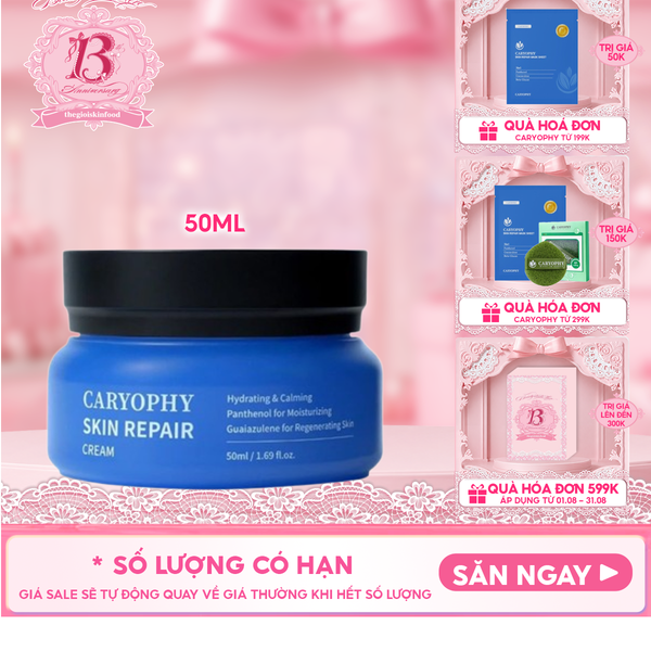  Kem Dưỡng Caryophy Cấp Ẩm, Cải Thiện Làn Da Cho Da Nhạy Cảm Skin Repair Cream 50ml 