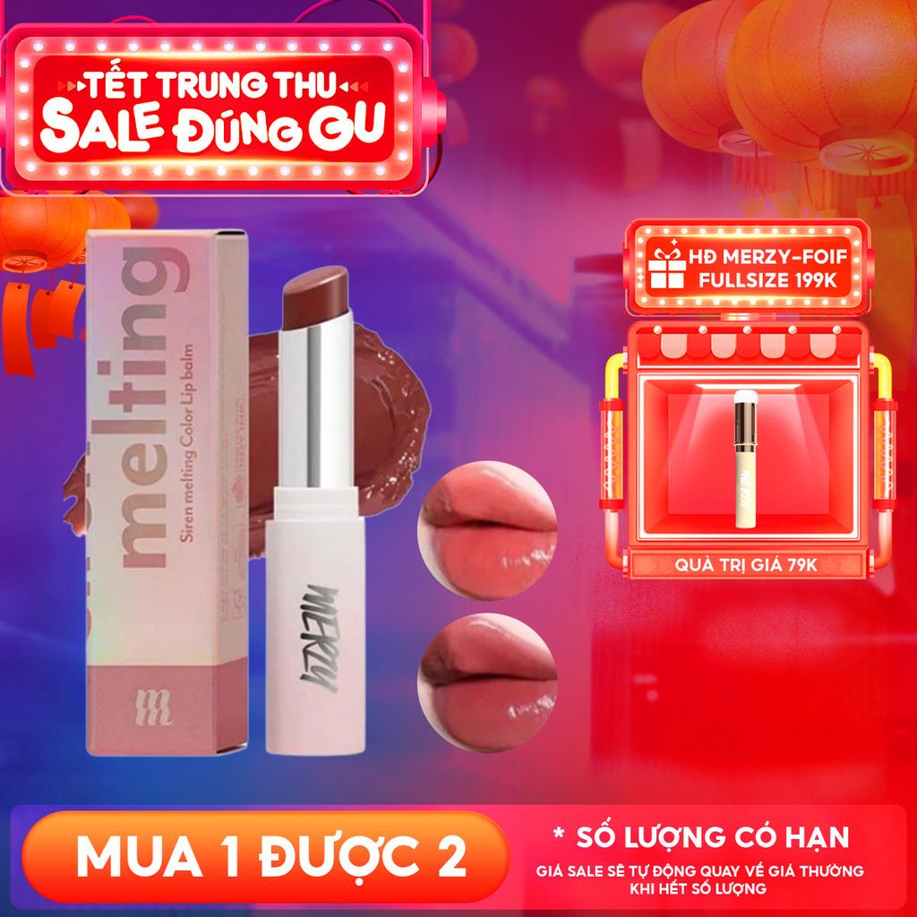 [LB1 -LB8] Son Dưỡng Ẩm Merzy Có Màu Cho Môi Mềm Mịn, Căng Mọng Siren Melting Color Lip Balm 3g