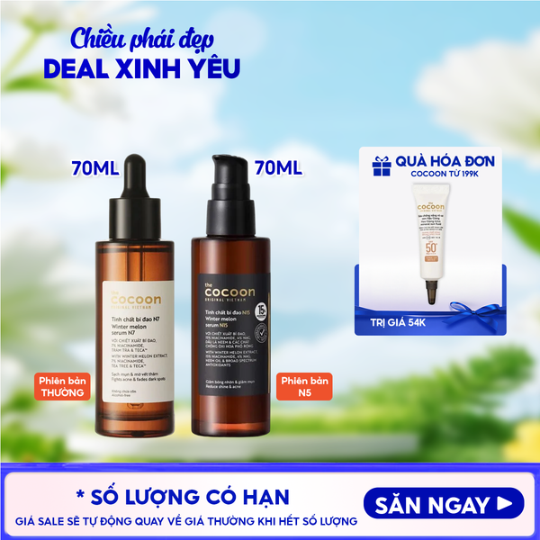  Serum Cocoon Hỗ Trợ Giảm Mụn, Làm Mờ Vết Thâm Xuất Bí Đao Winter Melon Serum 