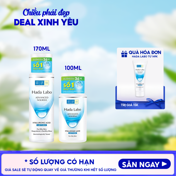  Nước Hoa Hồng Hada Labo Dưỡng Ẩm Dành Cho Da Dầu Advanced Nourish Hyaluronic Acid Lotion 