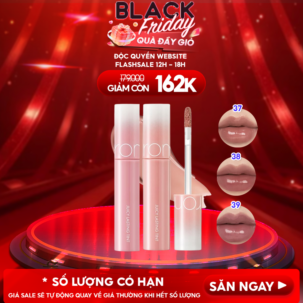 [Màu 1-39] Son Tint Lì Romand Căng Bóng The Juicy Lasting Tint