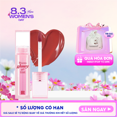 Son Bóng Pha Lê Merzy Căng Mọng, Bền Màu Bisous Glowy Gel Tint