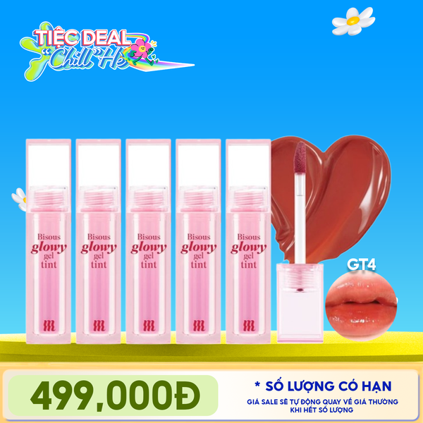  [PACK TIẾT KIỆM 26%] 5 Son Bóng Pha Lê Merzy Căng Mọng, Bền Màu Bisous Glowy Gel Tint 