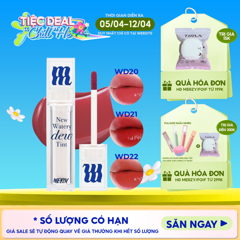 [New Dew] Son Tint Bóng Merzy Dạng Thạch, Bền Màu, Lâu Trôi Merzy New Watery Dew Tint 4g