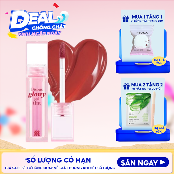  Son Bóng Pha Lê Merzy Căng Mọng, Bền Màu Bisous Glowy Gel Tint 