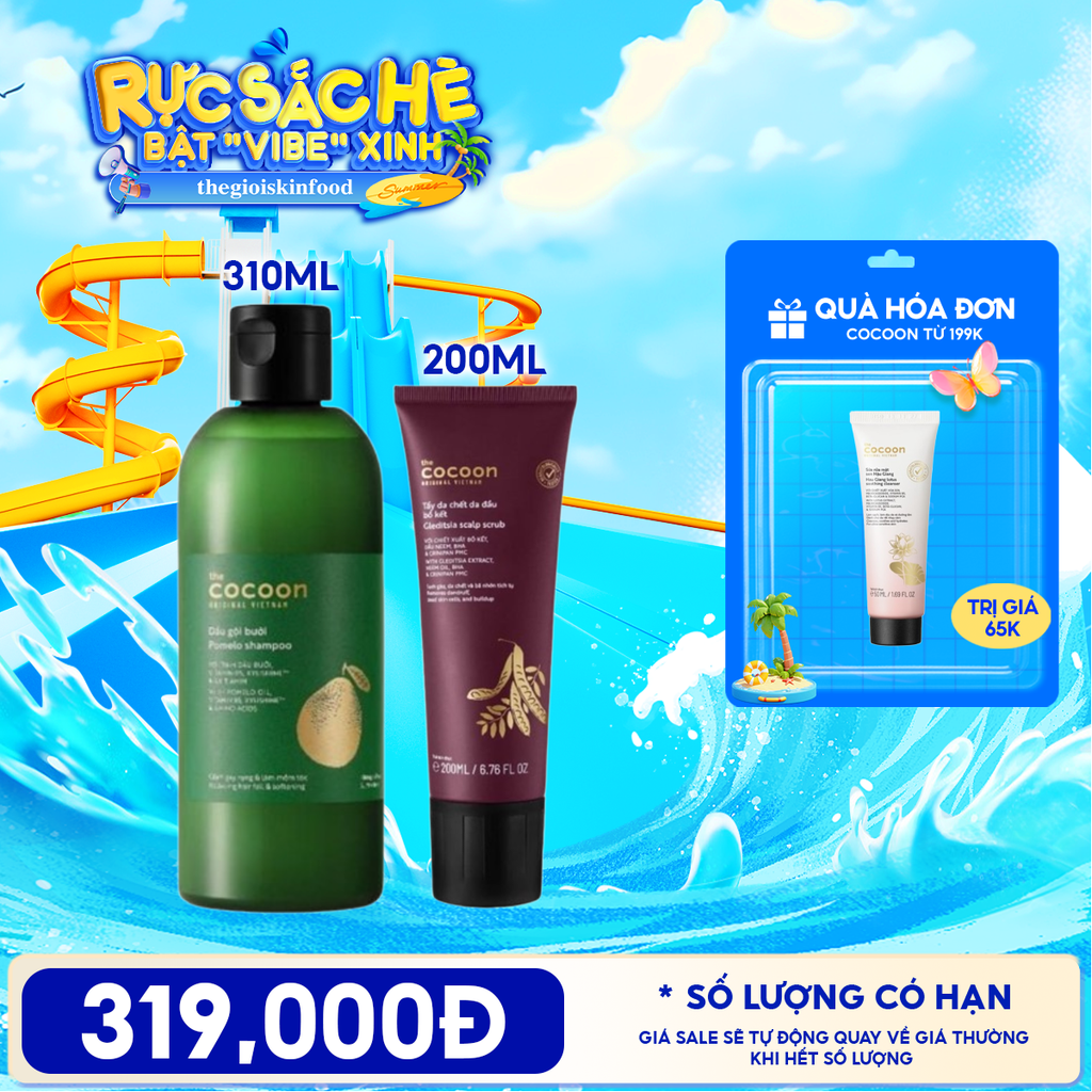 Dầu Gội Cocoon Tinh Chất Dầu Bưởi Giúp Giảm Gãy Rụng & Hỗ Trợ Mọc Tóc Pomelo Shampoo