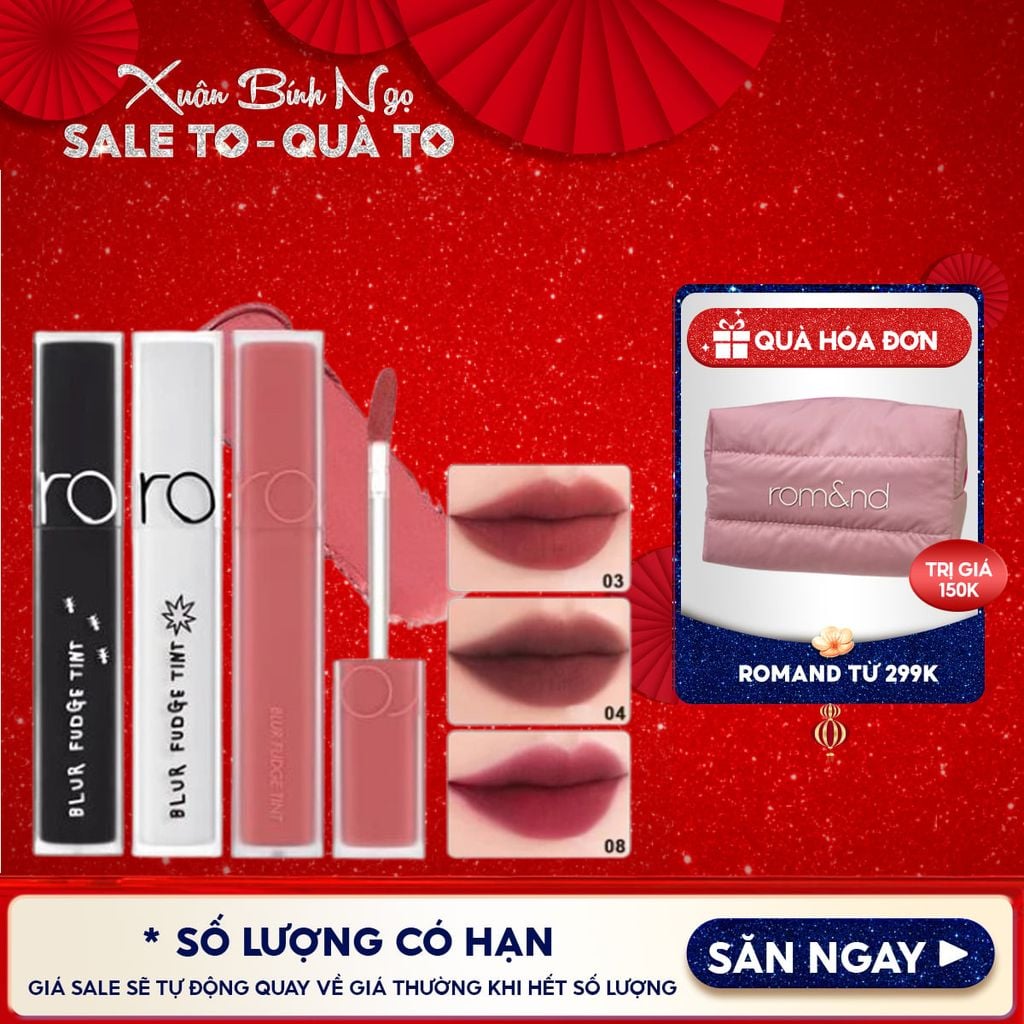 Son Kem Lì Romand Lên Màu Chuẩn, Mịn Môi Blur Fudge Tint 5g