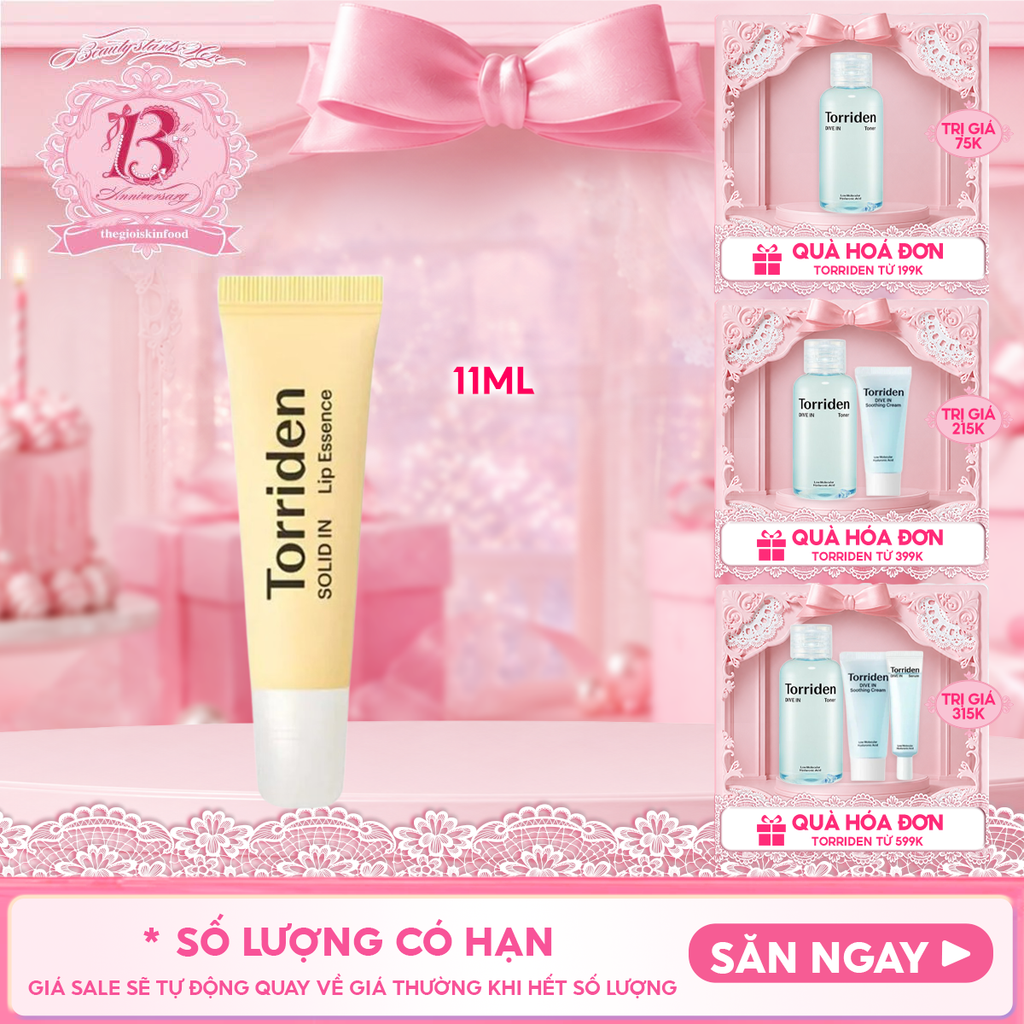 Tinh Chất Dưỡng Môi Torriden Căng Mọng, Cấp Ẩm Solid-In Lip Essence 11ml