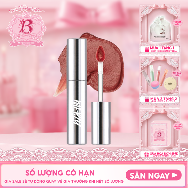  [Merzy Glam Vỏ Bạc] Son Kem Lì Mềm Mịn, Lâu Trôi Merzy The Glam Mellow Tint 4g 