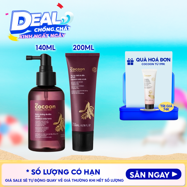  Nước Dưỡng Da Đầu Cocoon Bồ Kết Làm Giảm Gàu, Chăm Sóc Da Đầu Gleditsia Scalp Tonic 
