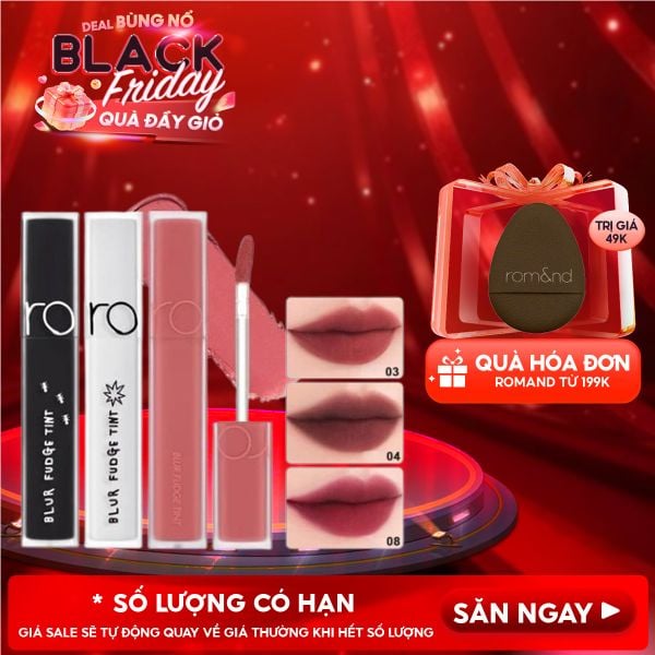  Son Kem Lì Romand Lên Màu Chuẩn, Mịn Môi Blur Fudge Tint 5g 