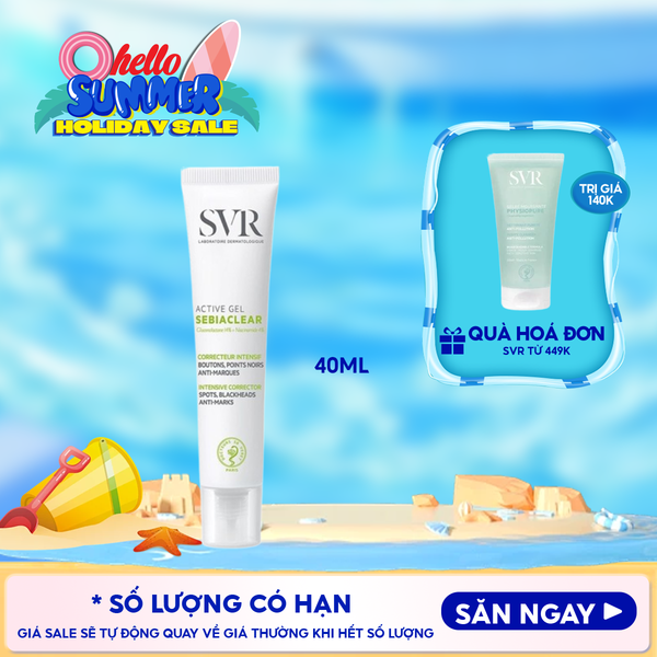  Kem Dưỡng SVR Cải Thiện Mụn, Thông Thoáng Lỗ Chân Lông Sebiaclear Mat + Pores 40ml 