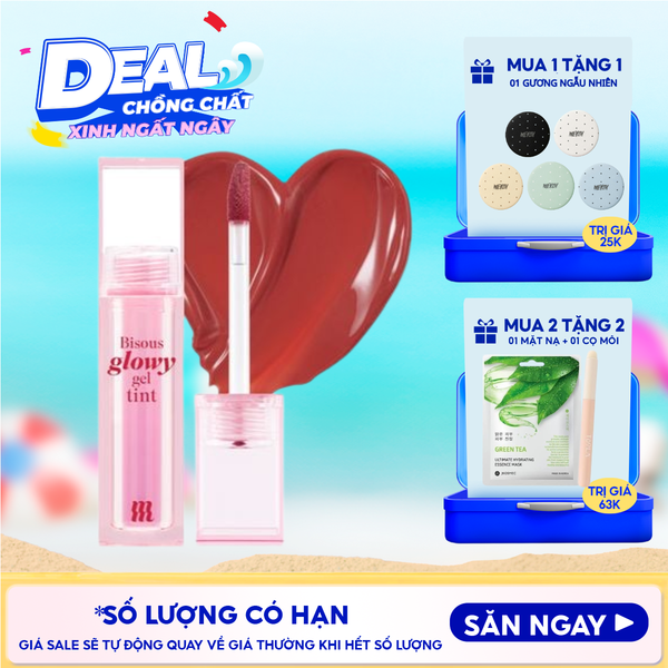  Son Bóng Pha Lê Merzy Căng Mọng, Bền Màu Bisous Glowy Gel Tint 
