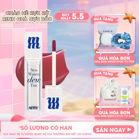 [New Dew] Son Tint Bóng Merzy Dạng Thạch, Bền Màu, Lâu Trôi Merzy New Watery Dew Tint 4g