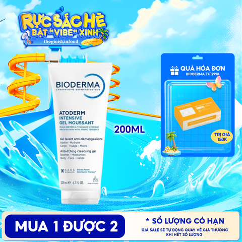 Gel Rửa Mặt Bioderma Dành Cho Da Khô, Viêm Da Cơ Địa Atoderm Intensive Gel Moussant