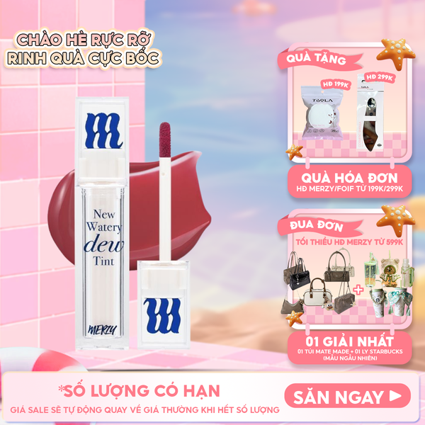  [New Dew] Son Tint Bóng Merzy Dạng Thạch, Bền Màu, Lâu Trôi Merzy New Watery Dew Tint 4g 