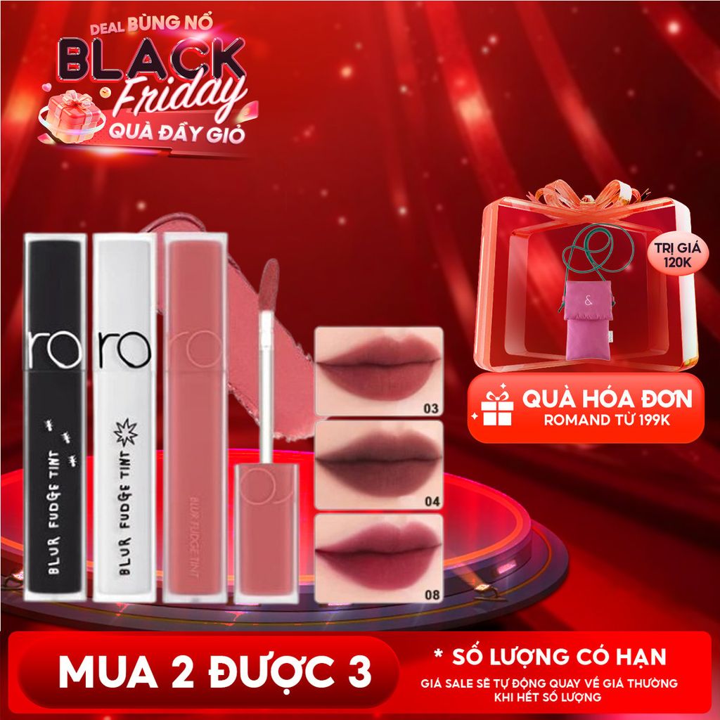 Son Kem Lì Romand Lên Màu Chuẩn, Mịn Môi Blur Fudge Tint 5g