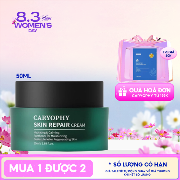  Kem Dưỡng Caryophy Cấp Ẩm, Cải Thiện Làn Da Cho Da Nhạy Cảm Skin Repair Cream 50ml 