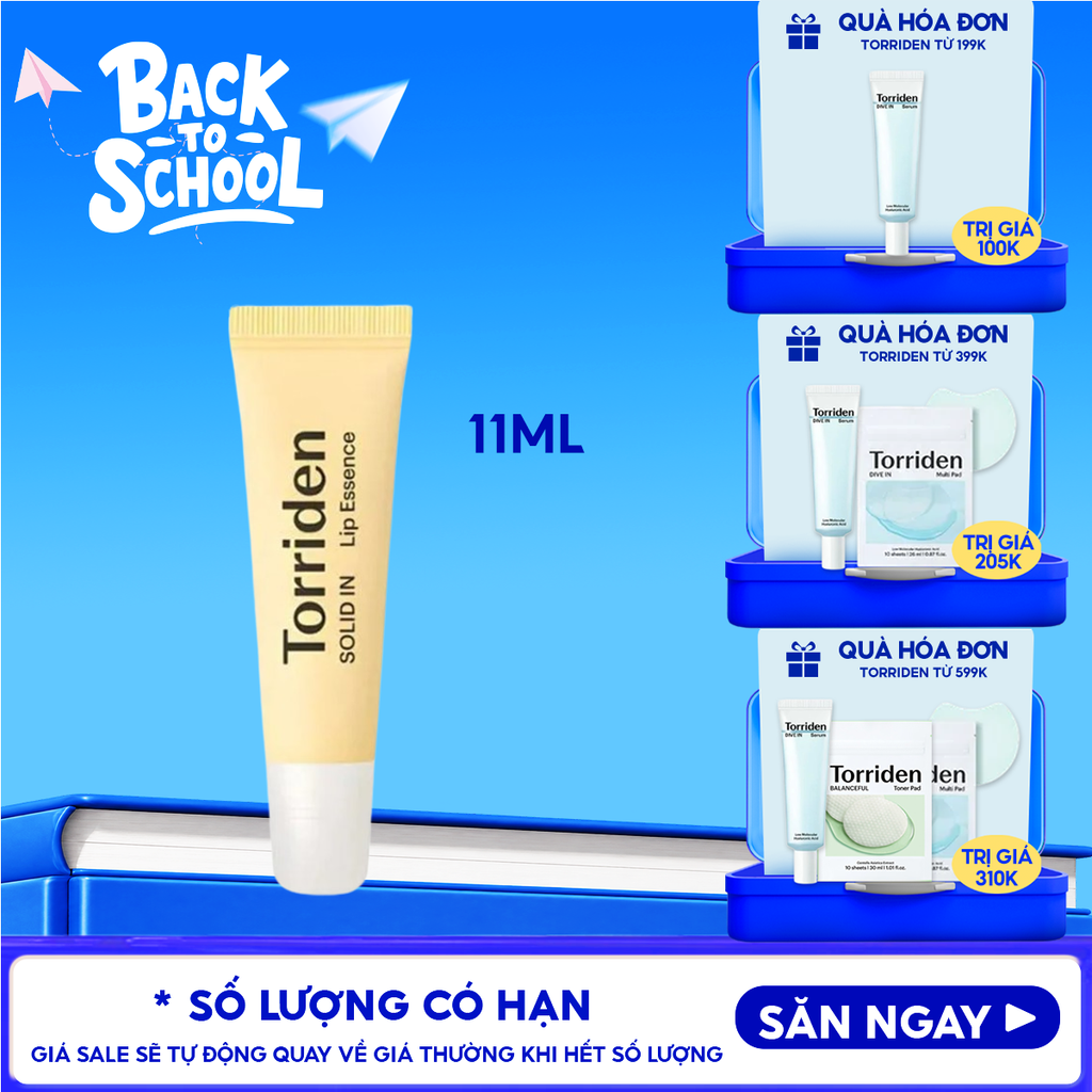 Tinh Chất Dưỡng Môi Torriden Căng Mọng, Cấp Ẩm Solid-In Lip Essence 11ml