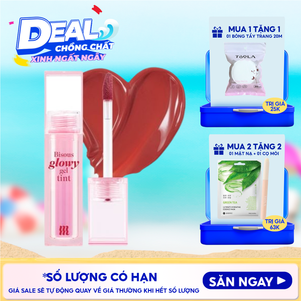  Son Bóng Pha Lê Merzy Căng Mọng, Bền Màu Bisous Glowy Gel Tint 