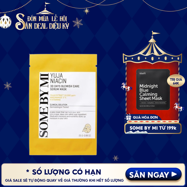  Mặt Nạ Some By Mi Hỗ Trợ Dưỡng Sáng Da Chiết Xuất Quả Thanh Yên Yuja Niacin Blemish Care Serum Mask 25g 