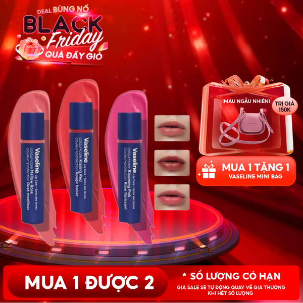  Son Dưỡng Môi Vaseline Dưỡng Ẩm Môi Mềm Mại Lip Care Colour + Care 3g 