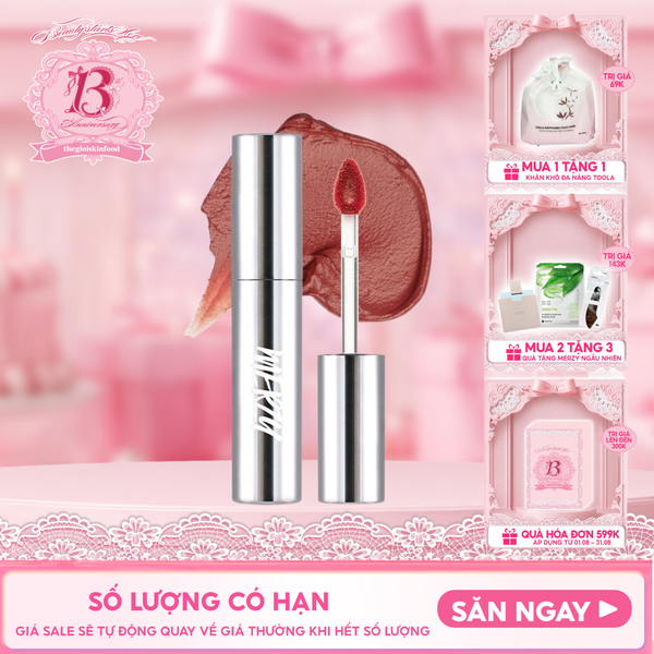  [Merzy Glam Vỏ Bạc] Son Kem Lì Mềm Mịn, Lâu Trôi Merzy The Glam Mellow Tint 4g 