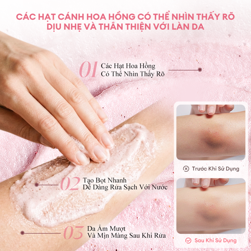 Tẩy Tế Bào Chết Body Colorkey Dưỡng Da Sáng Mịn Rosé Rosé Crush Perfumed Brightening Body Scrub 200g