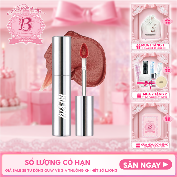  [Merzy Glam Vỏ Bạc] Son Kem Lì Mềm Mịn, Lâu Trôi Merzy The Glam Mellow Tint 4g 