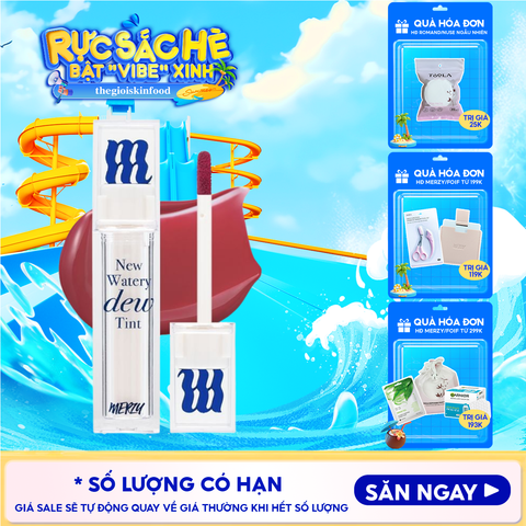 [New Dew] Son Tint Bóng Merzy Dạng Thạch, Bền Màu, Lâu Trôi Merzy New Watery Dew Tint 4g