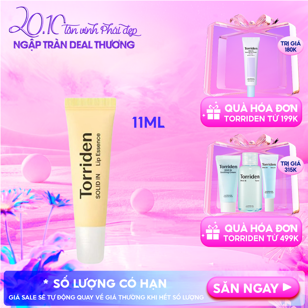 Tinh Chất Dưỡng Môi Torriden Căng Mọng, Cấp Ẩm Solid-In Lip Essence 11ml