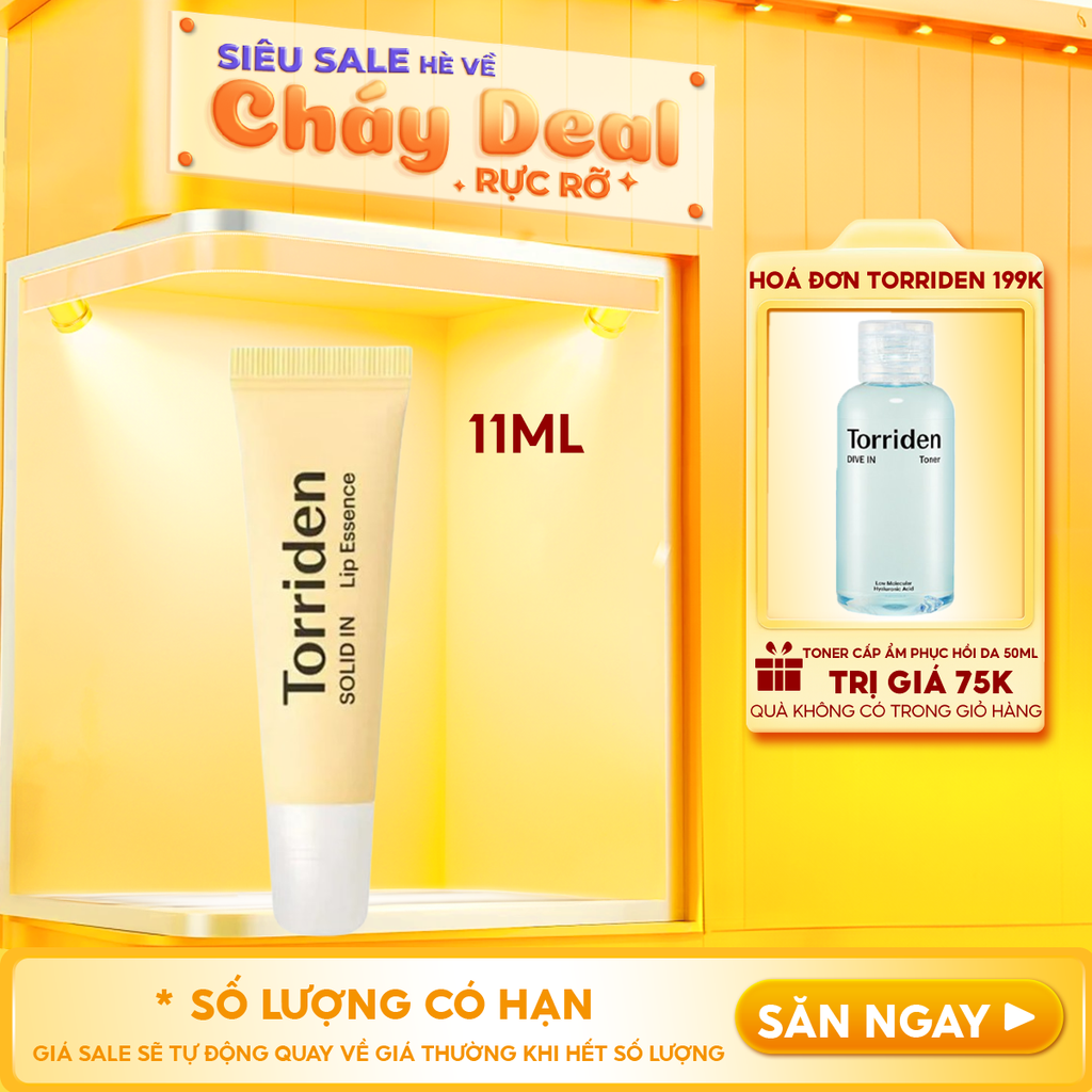 Tinh Chất Dưỡng Môi Torriden Căng Mọng, Cấp Ẩm Solid-In Lip Essence 11ml