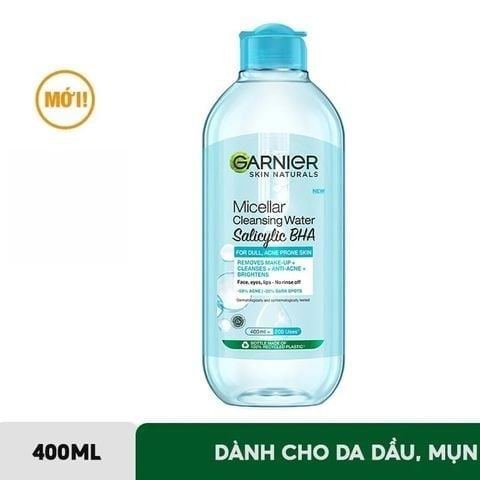  [Gift] Nước Tẩy Trang Garnier Làm Sạch Sâu Micellar Cleansing Water Da Dầu 400ML 